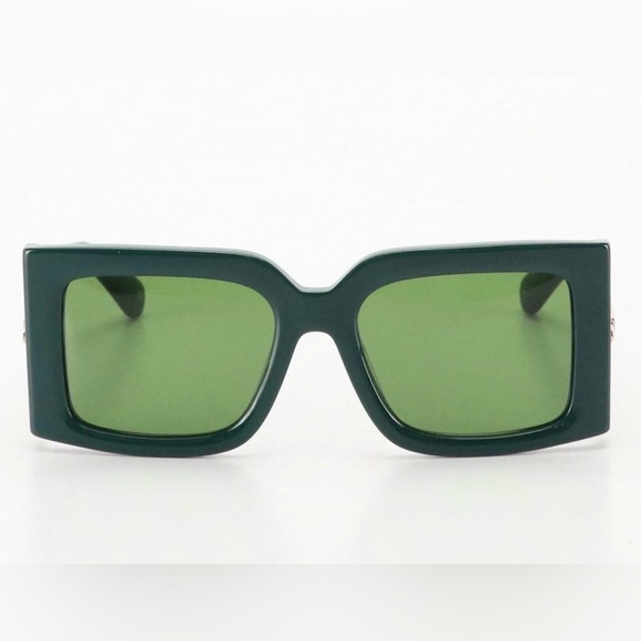 Salvatore Ferragamo Accessories - Salvatore Ferragamo SF2032S Green Square Frame Sunglasses w/Case & Box BNIB